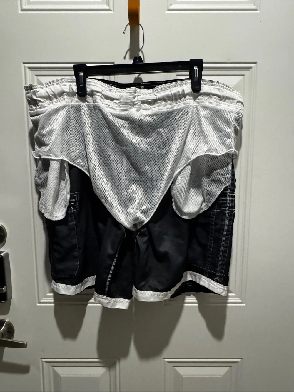 OP Black Swim Cargo Shorts with White Trim